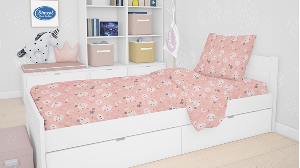 Dim Collection - Σετ σεντόνια παιδικά 3τμχ - Smile Pink 160*240εκ