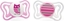 Chicco Πιπίλα Physio Forma Light, Όλο σιλικόνη Pink/White Owl Stripes 6-16m 2τμχ