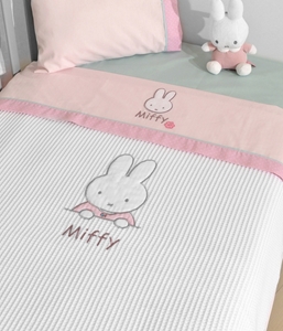 Miffy - Κουβέρτα Κούνιας Πικέ - Ροζ