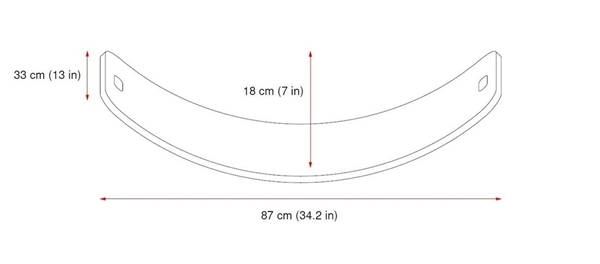 Curve Lab Ξύλινη Σανίδα Ισορροπίας Perfect Arc Με Τσόχα Orange & Δώρο Little Arc Αξίας 39€