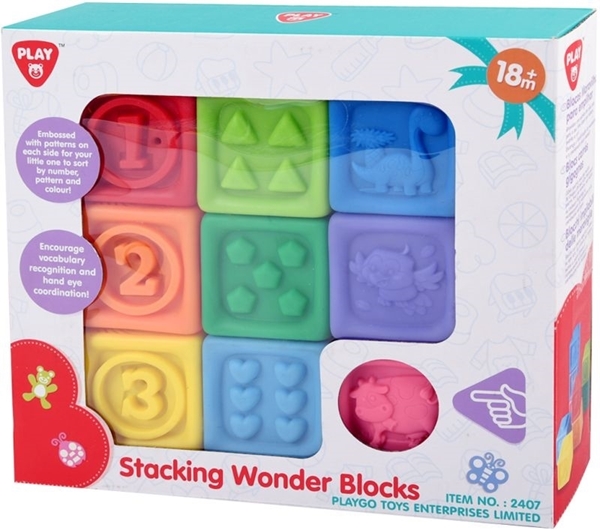 Picture of Playgo Stacking Wonder Blocks - Πολύχρωμα Μαλακά Τουβλάκια