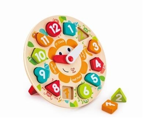 Hape Happy Puzzles Ξύλινο Ρολόι Chunky