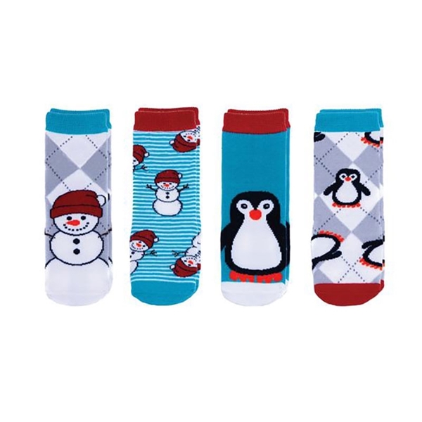 Picture of FlapJackKids Κάλτσες Mix and Match – Penguin/Snowman 4 Σετ