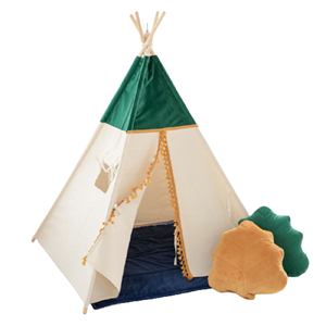 CozyDots Παιδική σκηνή Tepee Tent Velvet Green