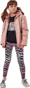 Picture of Εβίτα Fashion Μπουφάν Δερμάτινο Με Επένδυση Για Κορίτσι , Ροζ