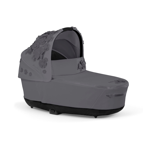 Cybex Lux Carry Cot for Priam 2022 - Simply Flowers - Grey