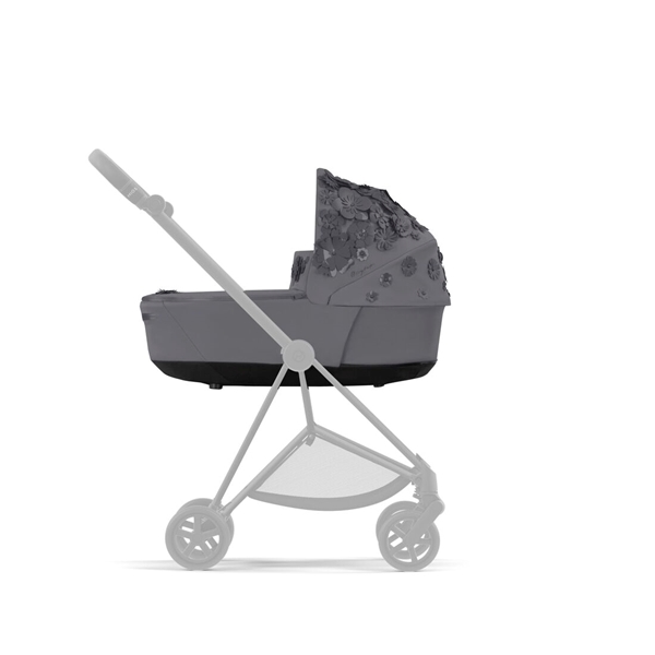 Cybex Lux Carry Cot for Mios 2022, Simply Flowers - Grey