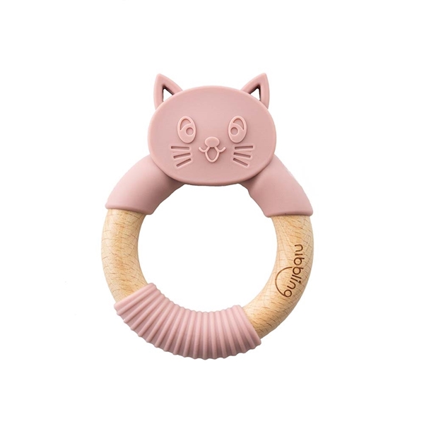 Nibbling Μασητικό Κρίκος Οδοντοφυίας Cat Blush Pink