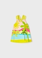 Mayoral Bebe Φόρεμα Μακώ Παραλία Για Κορίτσια, Λεμονί 