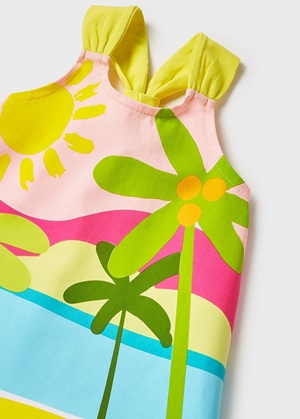 Mayoral Bebe Φόρεμα Μακώ Παραλία Για Κορίτσια, Λεμονί 