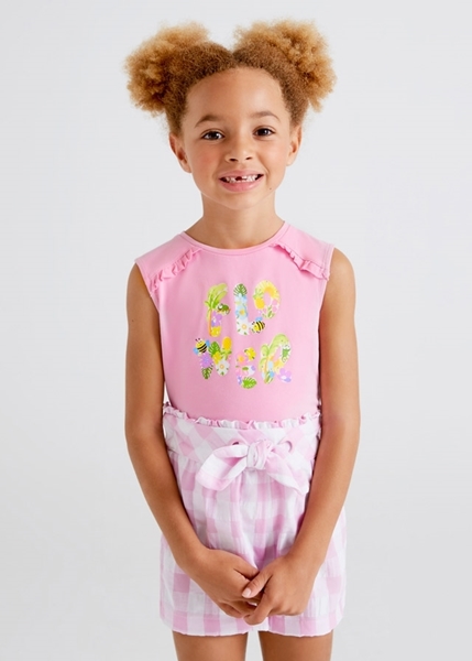  Mayoral Παιδική Μπλούζα Στάμπα ECOFRIENDS Για Κορίτσι, Ροζ