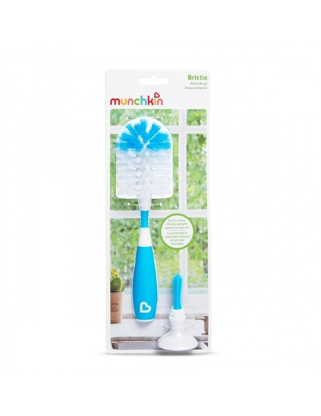 Munchkin Βούρτσα Καθαρισμού Μπιμπερό & Πιπίλας Bristle Bottle Brush Μπλε