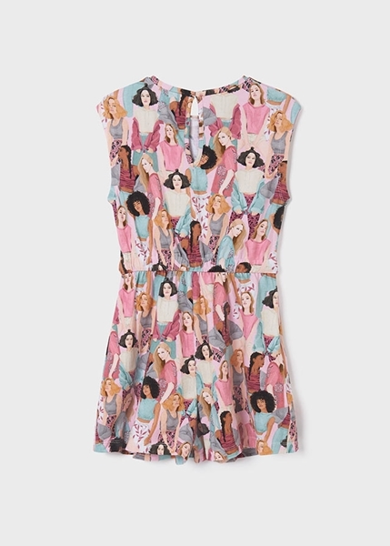 Mayoral Φόρεμα Σταμπωτό Για Κορίτσια, Ροζ