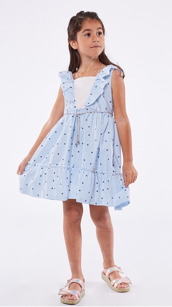 Εβίτα Fashion Παιδικό Φόρεμα Αστεράκια, Σιέλ