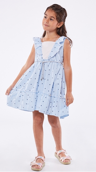 Εβίτα Fashion Παιδικό Φόρεμα Αστεράκια, Σιέλ
