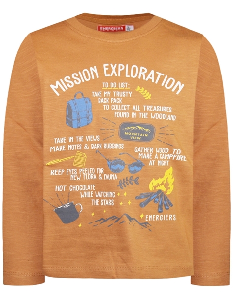 Energiers Παιδική Μπλούζα Μακρυμάνικη Για Αγόρι Exploration, Μελί