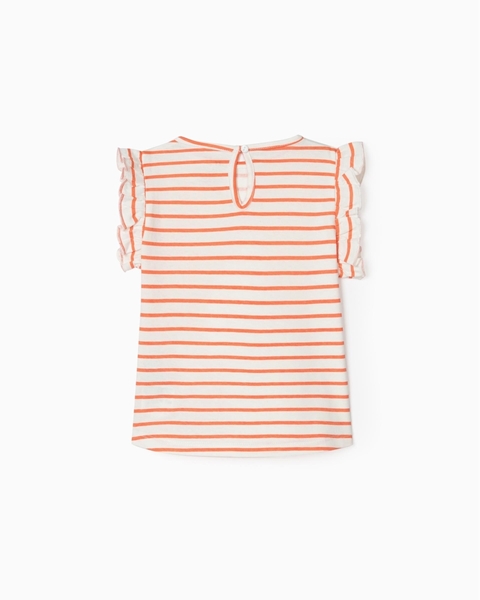 Zippy Bebe Σετ 2 Μπλούζες Για Κορίτσι Ρίγες, Πορτοκαλί