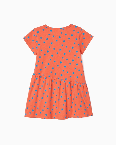 Zippy Φόρεμα Μακώ Για Κορίτσι Καρδιές, Πορτοκαλί 