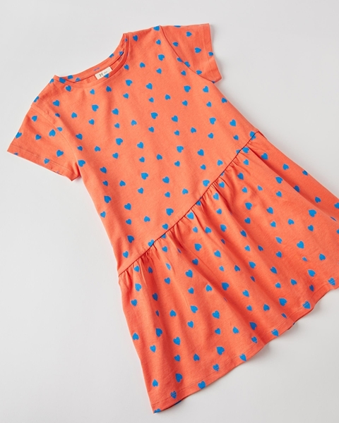 Zippy Φόρεμα Μακώ Για Κορίτσι Καρδιές, Πορτοκαλί 