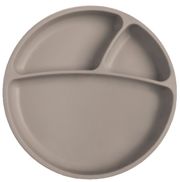 MinikOiOi Πιάτο Σιλικόνης με Χωρίσματα Grey