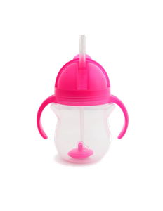 Munchkin Παιδικό Χρωματιστό Κύπελλο Με Ενσωματωμένο Καλαμάκι Pink 207ml.