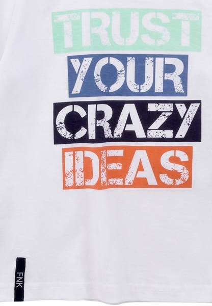 Funky Παιδική Μπλούζα Μακρυμάνικη Για Αγόρι Crazy Ideas, Λευκό