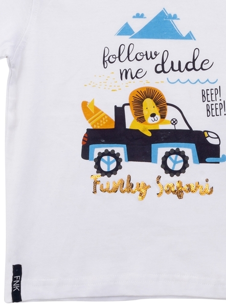 Picture of Funky Παιδική Μπλούζα Για Αγόρι Follow Me, Λευκό