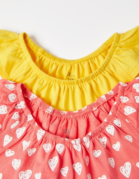 Picture of Zippy Σετ 2 Φορέματα Μακώ Για Κορίτσι Καρδιές, Πορτοκαλί Κίτρινο