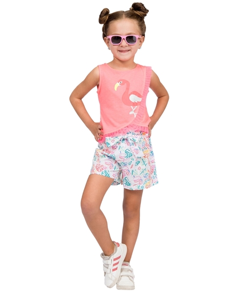 Energiers Παιδική Μπλούζα Για Κορίτσι Φλαμίνγκο, Neon Κοραλί 