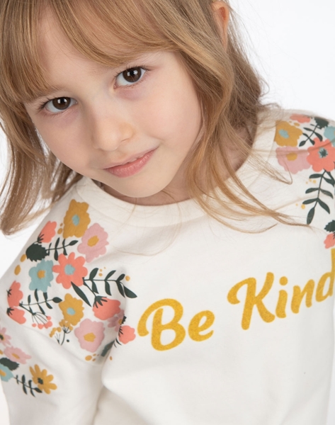 Energiers Παιδικό Σετ Φόρμας Για Κορίτσι Be Kind, Λευκό