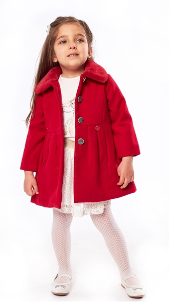 Εβίτα Fashion Παιδικό Παλτό, Κόκκινο