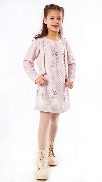 Εβίτα Fashion Παιδικό Σετ Φόρεμα Με Τσάντα Πλάτης, Ροζ