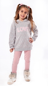 Picture of Εβίτα Fashion Παιδικό Σετ Φόρμας Love, Ροζ