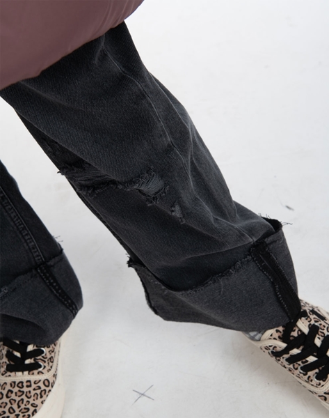 Energiers Παντελόνι Wide Leg Jeans, Μαύρο