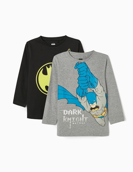 Zippy Σετ 2 Μπλούζες Batman Για Αγόρι, Γκρί