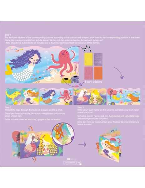Avenir - Mosaic Create My 1st story Book, Mermaids