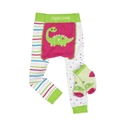 Zoocchini - Grip+Easy Παντελόνι για Μπουσούλιμα & Κάλτσες – Pink Dinosaur