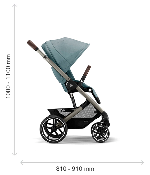 Cybex Βρεφικό Καρότσι Balios S Lux New, Sky Blue (Taupe Frame)