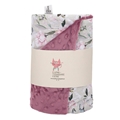 Καρφιτσωμένος Γάτος - Βρεφική Κουβέρτα Βελουτέ Floral Garden Purple 110x75cm