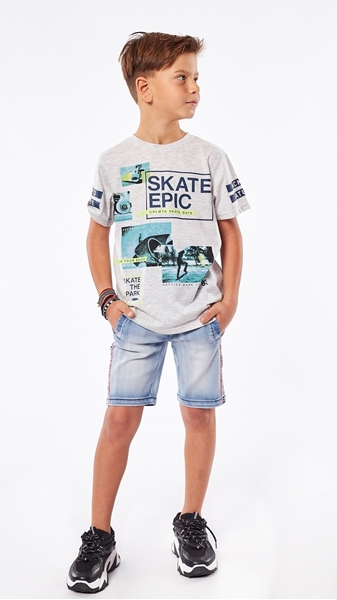 Hashtag Σετ Βερμούδα Jean Για Αγόρι Skate Epic, Γκρί 