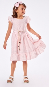 Εβίτα Fashion Παιδικό Φόρεμα Με Ζωνάκι, Ροζ 