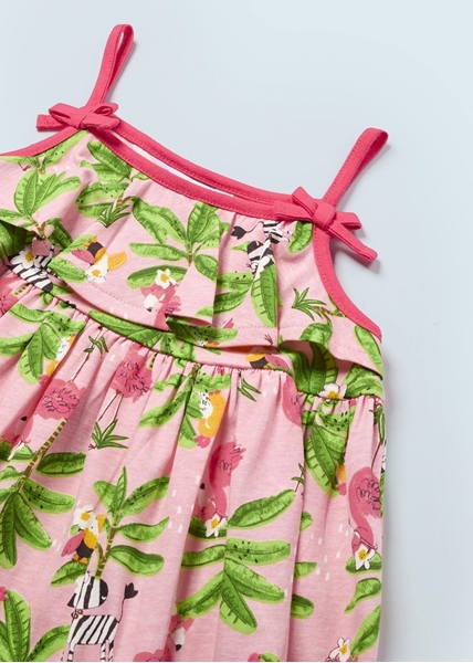 Mayoral Bebe Φόρεμα Μακώ Tropical, Ροζ