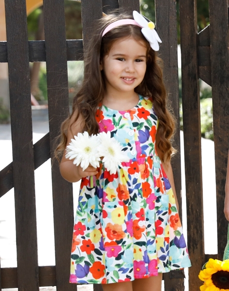 Energiers Παιδικό Αμάνικο Floral Φόρεμα, Πολύχρωμο