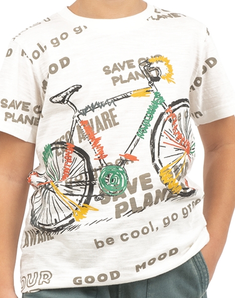 Energiers Παιδική Μπλούζα Ποδήλατο, Εκρού 