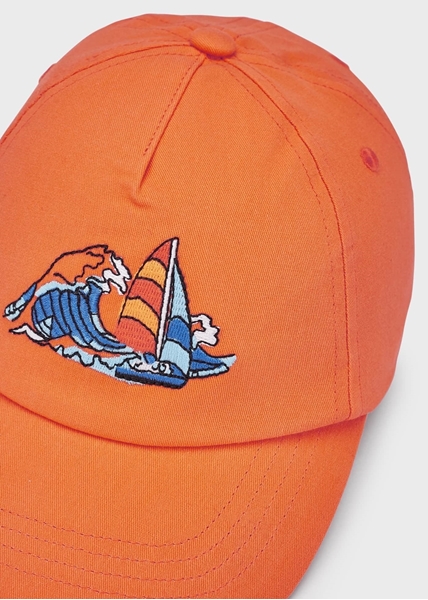 Mayoral Καπέλο Με Γείσο Για Αγόρι Ναυτικό, Πορτοκαλί