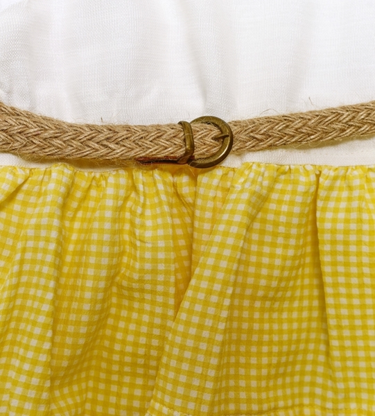 Restart Παιδικό Φόρεμα Με Ρίγες, Κίτρινο  