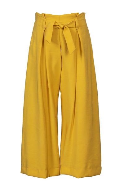 M&B Fashion Παντελόνα , Κίτρινη