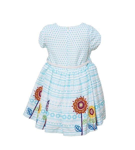 Restart Παιδικό Φόρεμα Με Ζωνάκι Πουά, Βεραμάν