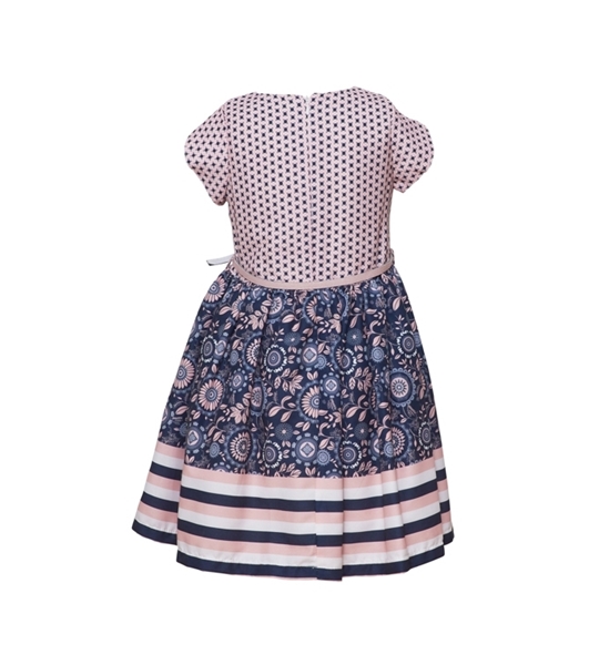 Restart Παιδικό Φόρεμα Με Ζωνάκι, Ροζ Μπλέ