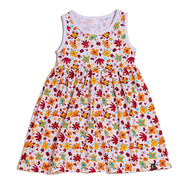 ABO Παιδικό Φόρεμα Allover, Λευκό
